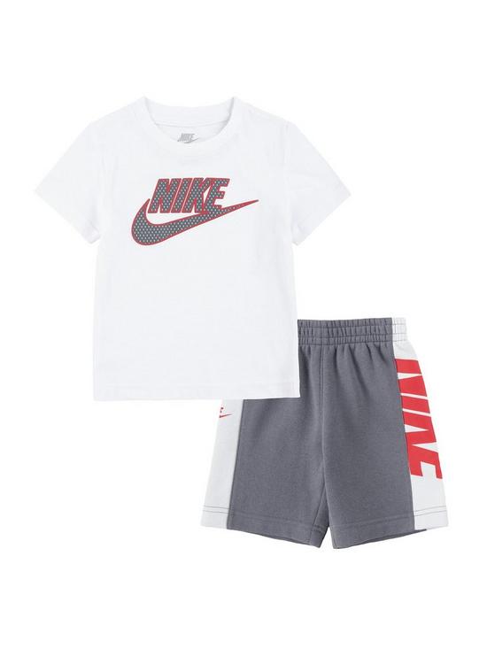 Nike Younger Boys NSW Amplify Futura Short Set - Grey | littlewoods.com