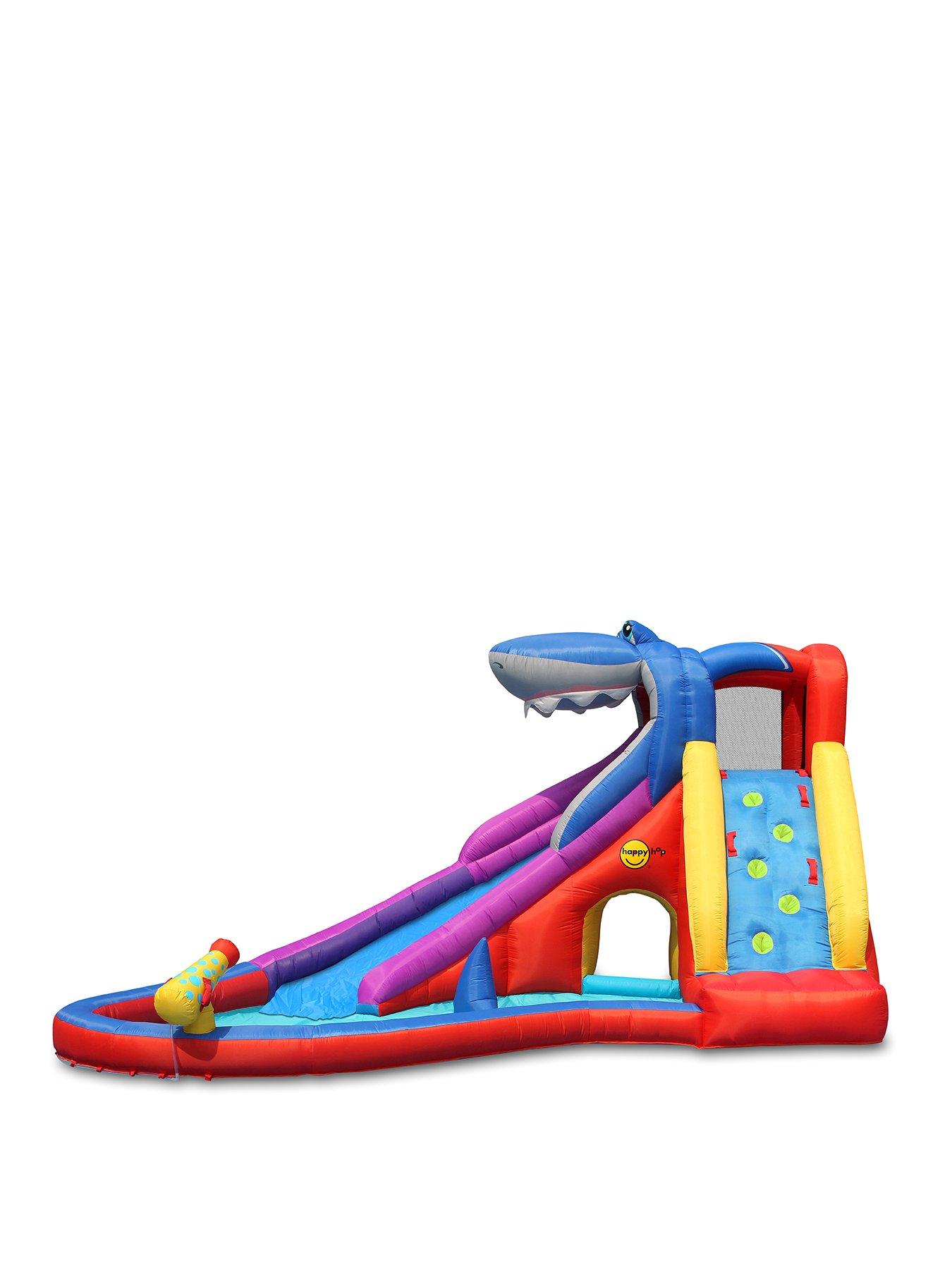 Image 3 of 8 of Happy Hop Sharks Club Inflatable Water Slide