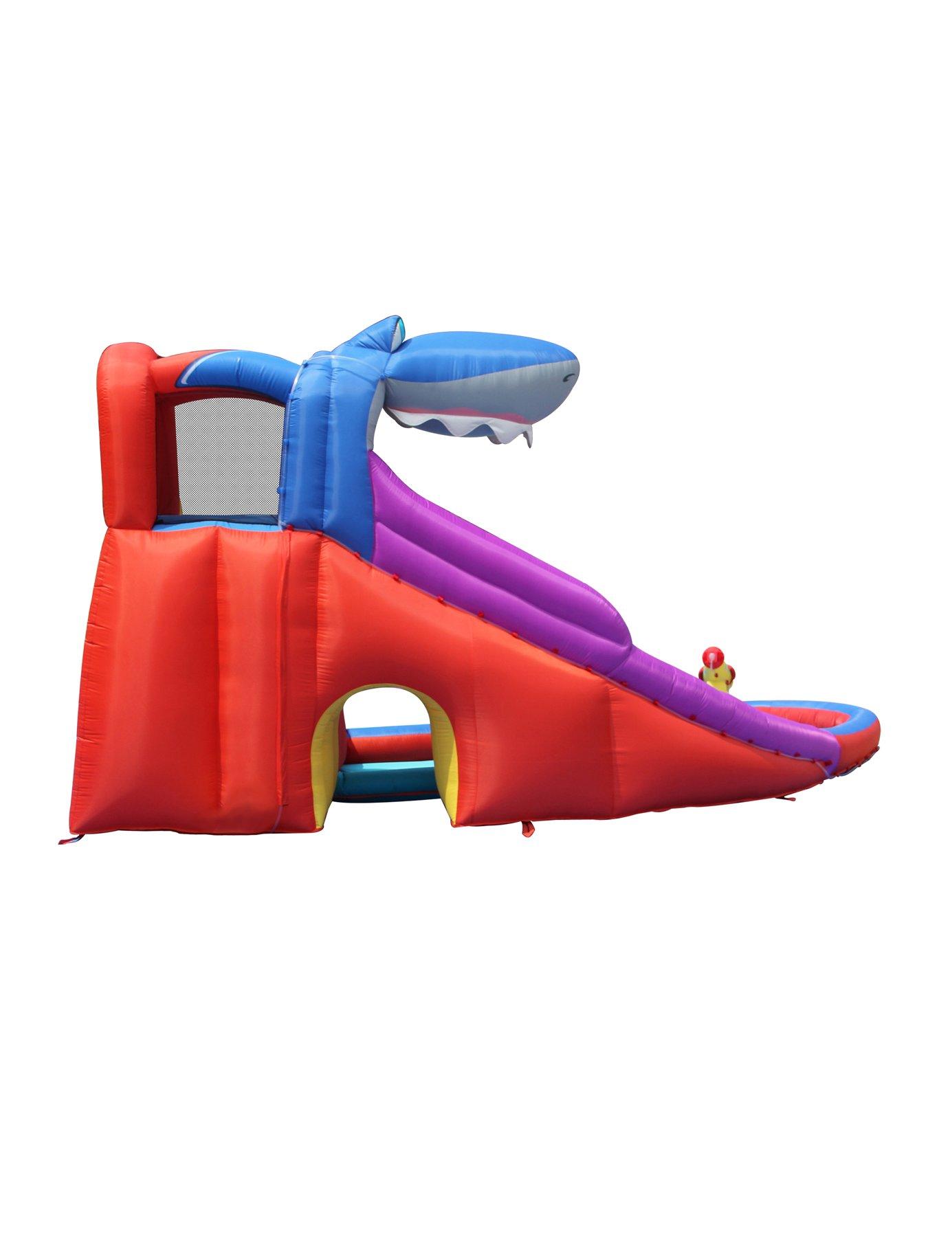 Image 4 of 8 of Happy Hop Sharks Club Inflatable Water Slide