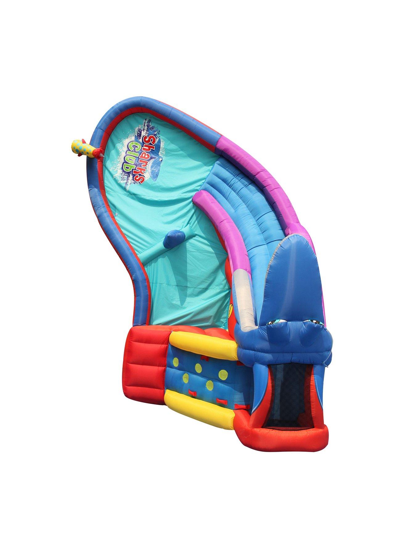 Image 6 of 8 of Happy Hop Sharks Club Inflatable Water Slide
