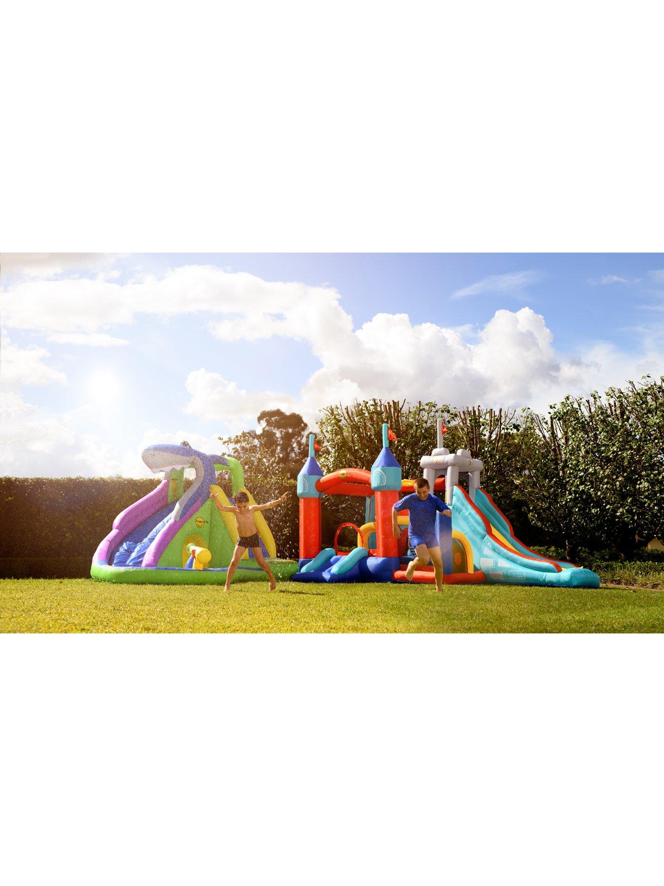Image 7 of 8 of Happy Hop Sharks Club Inflatable Water Slide