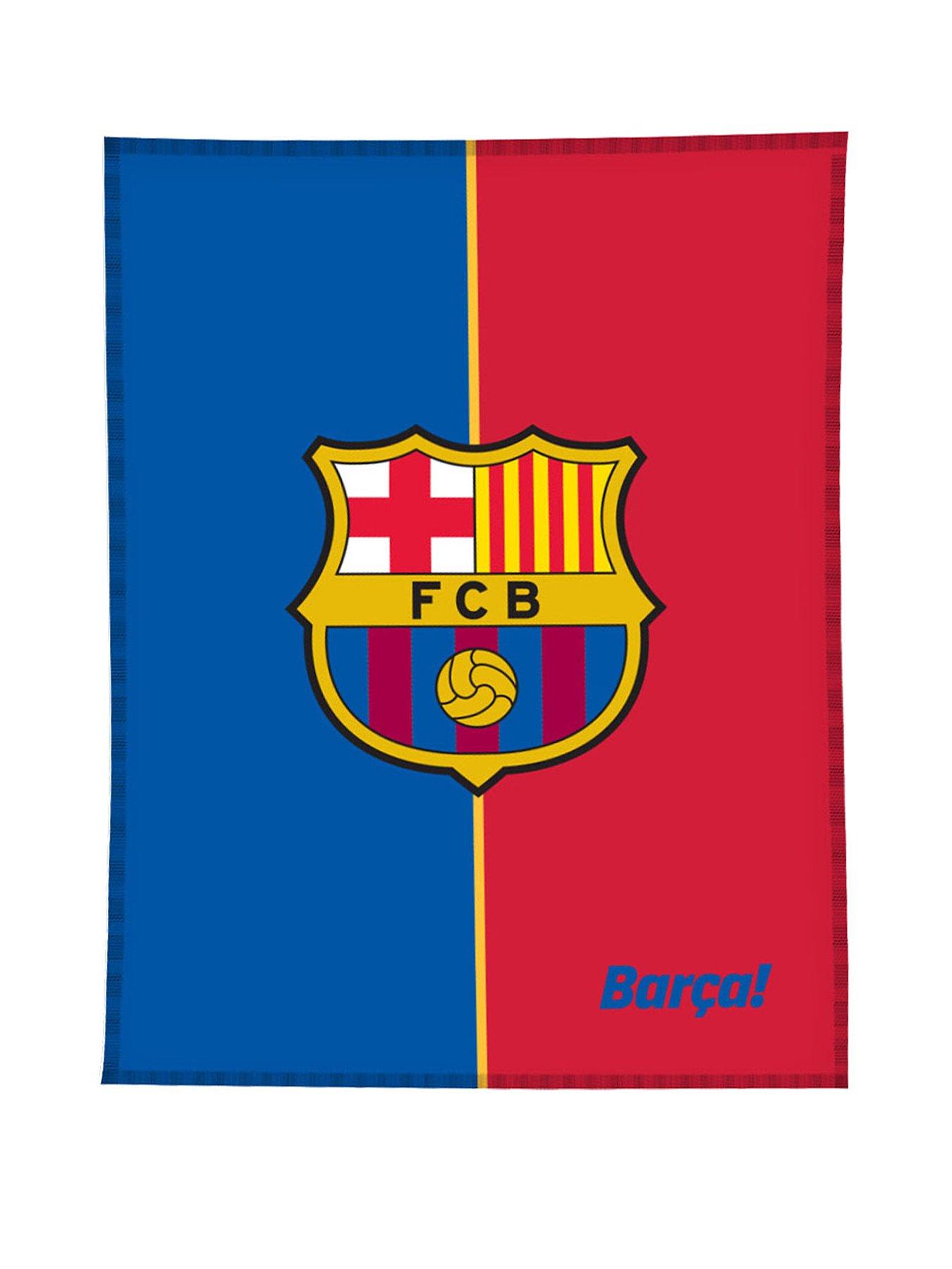 FC Barcelona Twin Sized Plush Micro Raschell Throw Blanket 62 X 90 