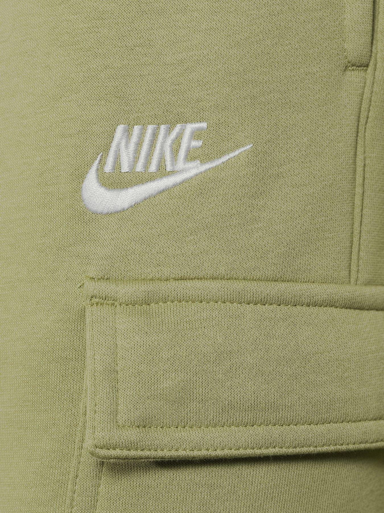  image of nike-nsw-club-fleece-cargo-joggers-greenwhite