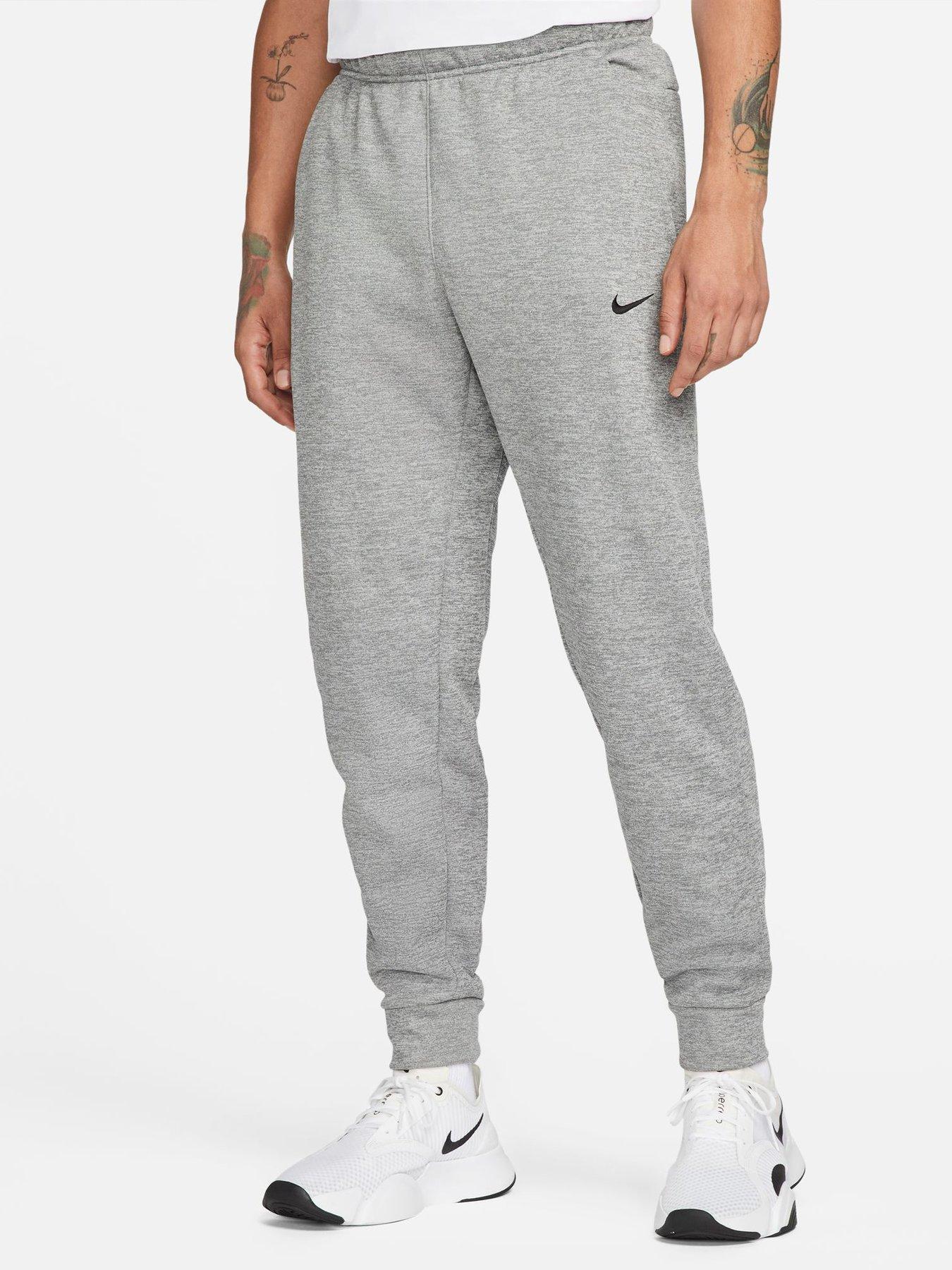 Nike Train Therma Taper Pants - Grey/Black | littlewoods.com