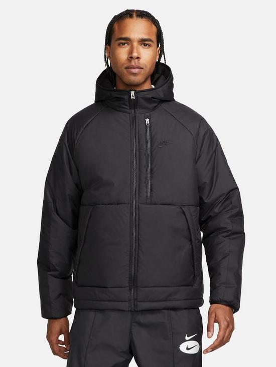 front image of nike-nswnbsprepel-legacy-hooded-jacket-black