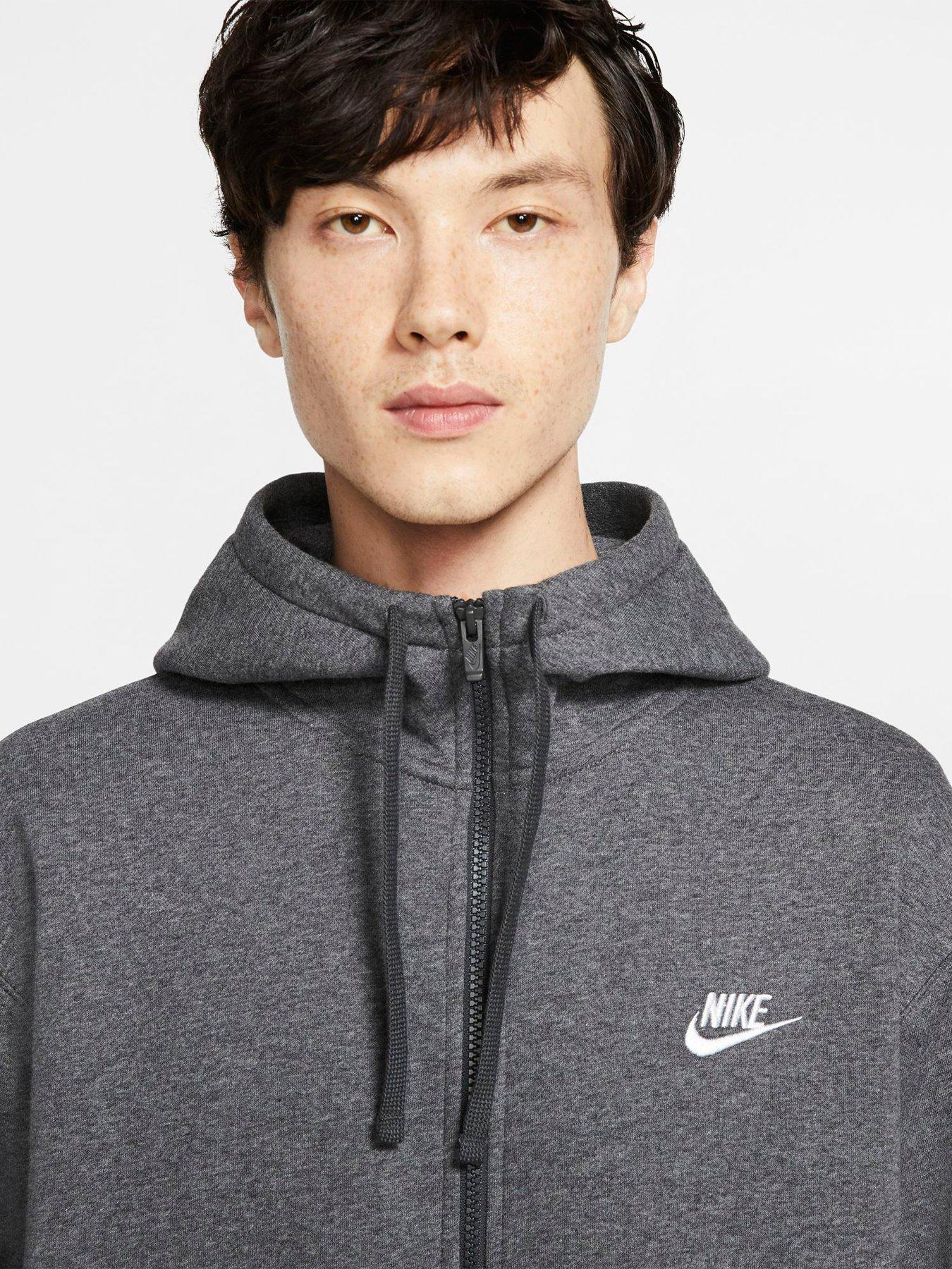  image of nike-nsw-club-fleece-full-zip-hoodie-greywhite