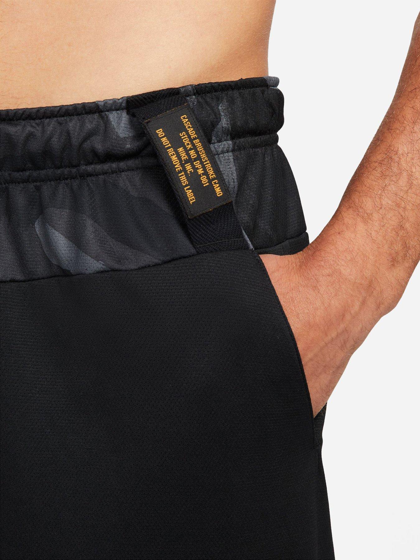  image of nike-train-dri-fitnbsp60-camo-knit-shorts-blackwhitenbsp