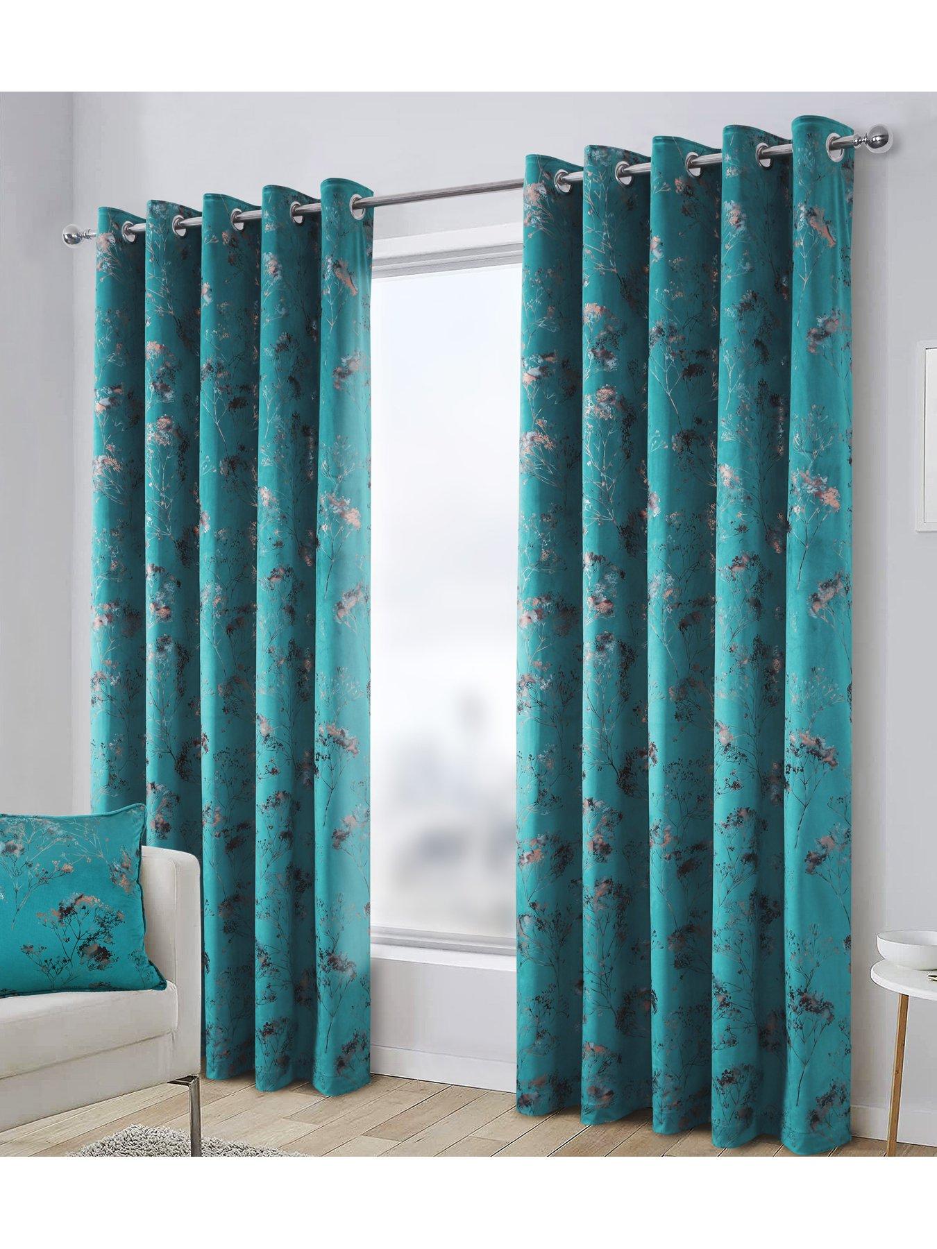 Very Home Thermal Velour Eyelet Lined Curtains