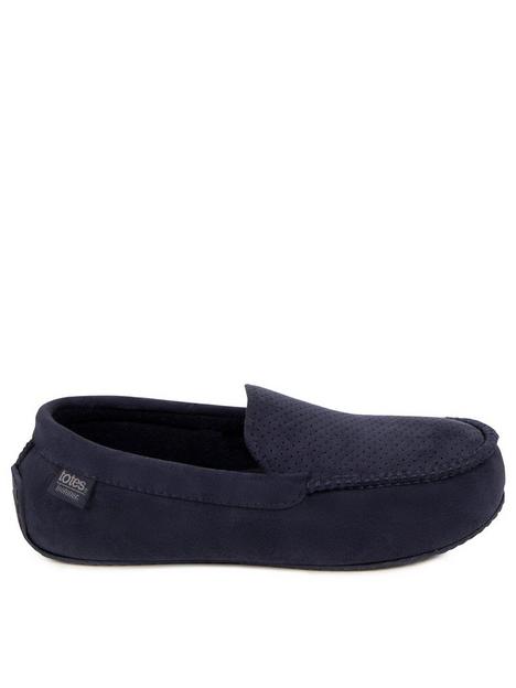 totes-mens-airtex-suedette-moccasin-slippers-with-memory-foam-amp-pillowstepnbsp--navy