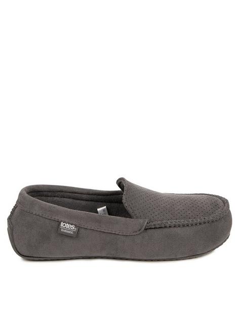 totes-mensnbspairtex-suedette-moccasin-with-memory-foam-amp-pillowstep-slippers-grey