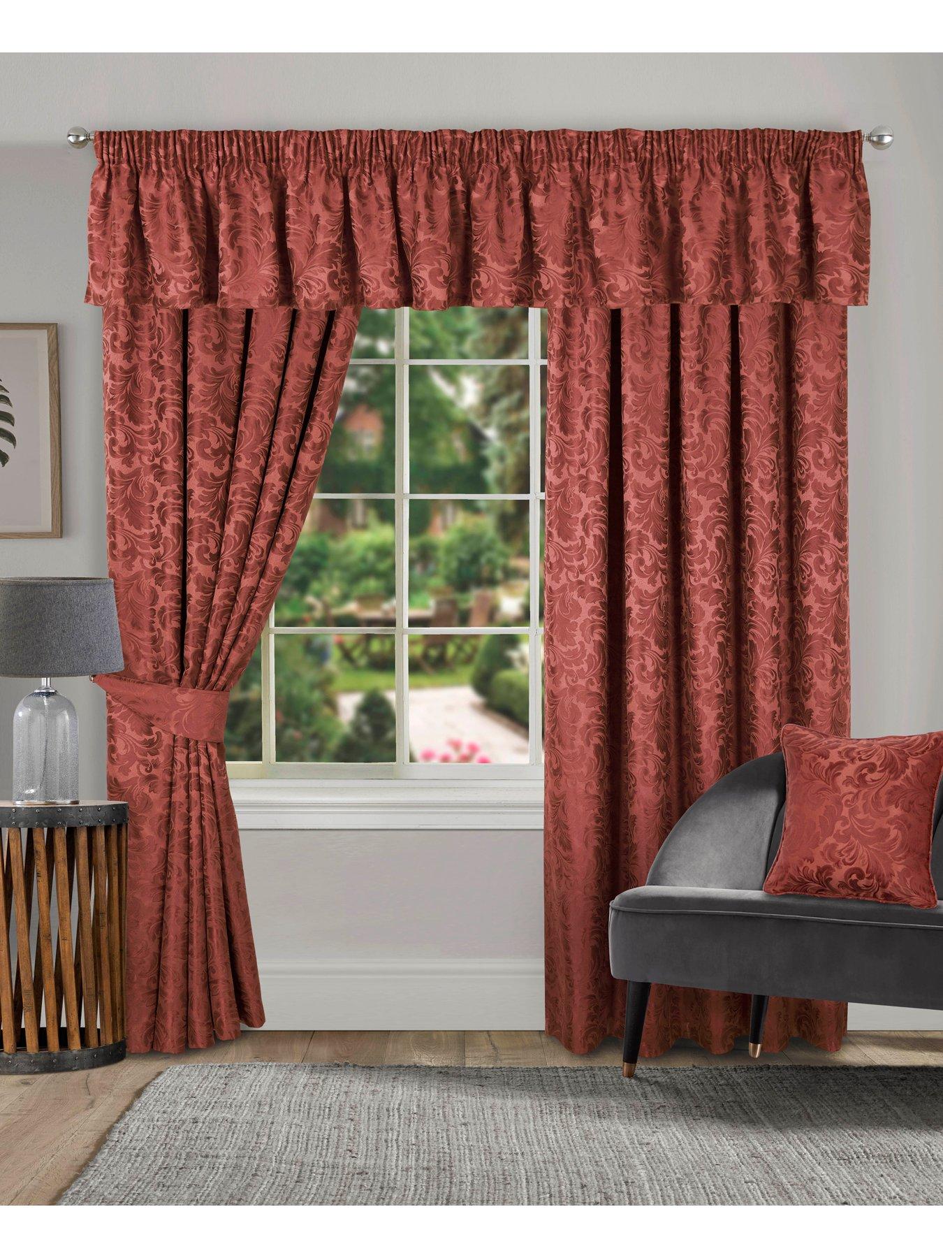 Montreal Pair of Velour Lined Pencil Pleat Curtains by Home