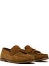  image of schuh-rich-suede-square-toe-loafer-tan