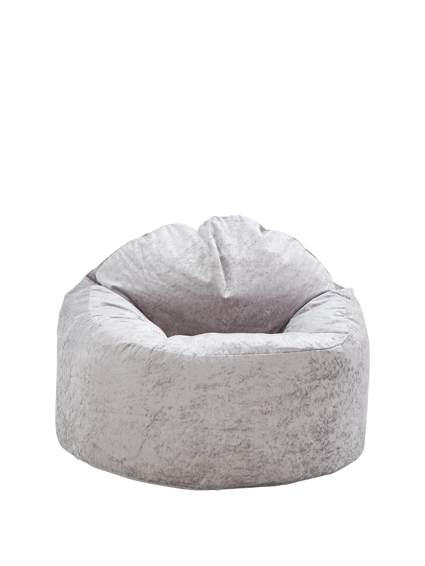 Crushed Velvet Beanbag Chair