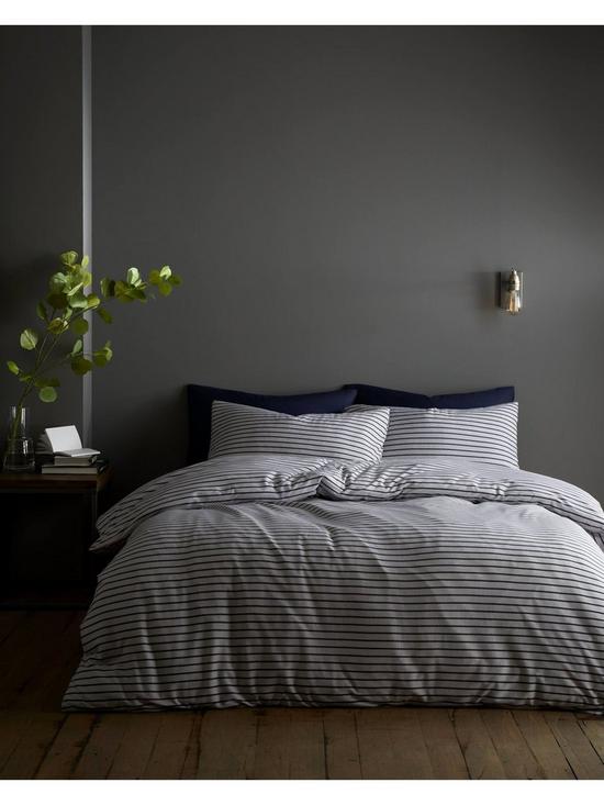 front image of content-by-terence-conran-conran-fulham-jersey-stripe-cotton-duvet-cover-set