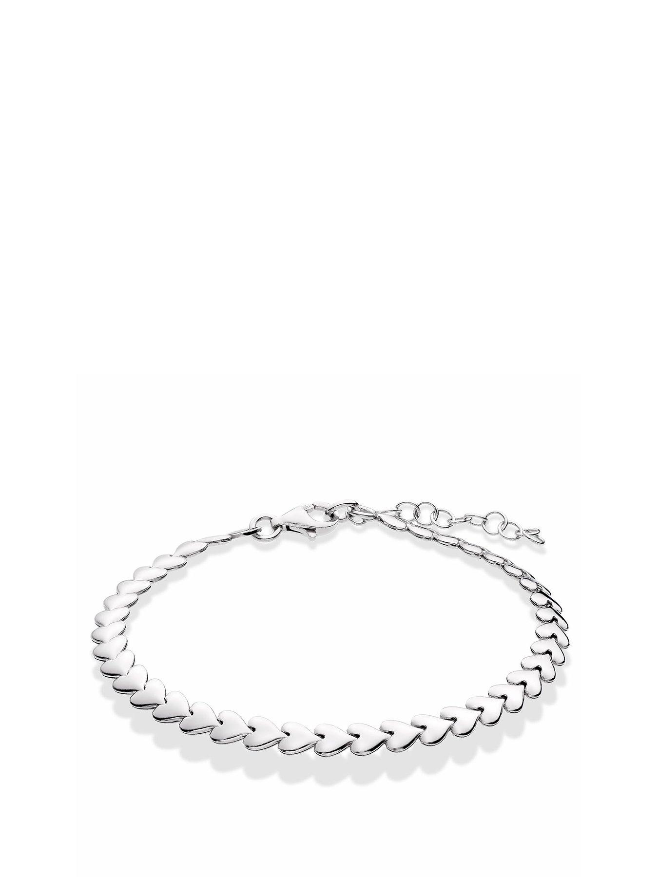 undefined Silver Heart Link Bracelet
