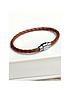  image of treat-republic-personalised-mens-woven-leather-bracelet-in-burnt-sienna
