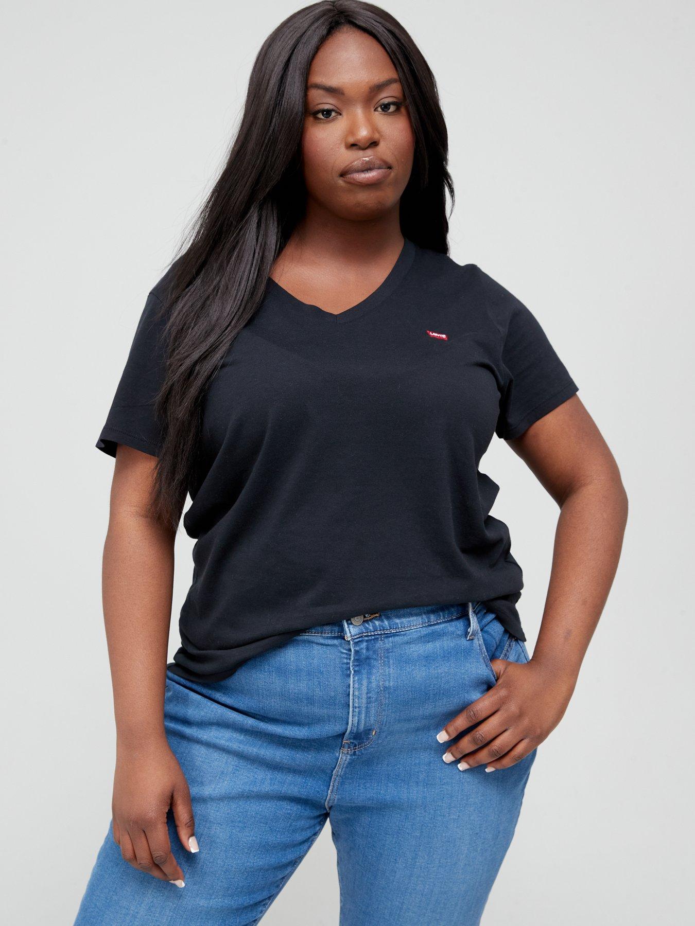 levis-plus-v-neck-t-shirt-plus-size-caviar-black
