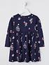  image of everyday-girls-floral-long-sleeve-dress-navy