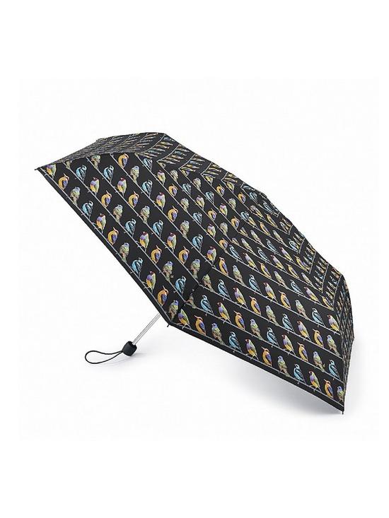 front image of fulton-bright-birds-print-umbrella-multi