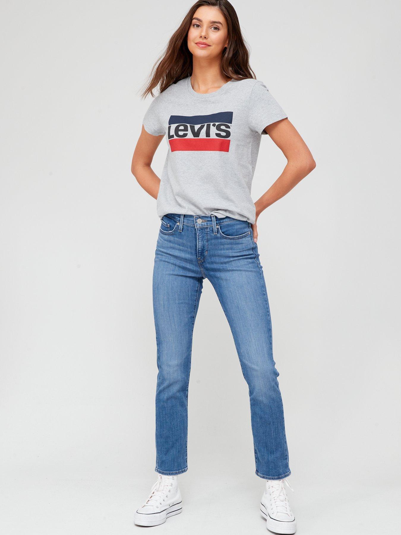 Levi's Women's Classic Straight Jeans (Standard and Plus), Lapis