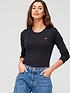  image of levis-chest-hit-logo-long-sleeve-baby-tee-black