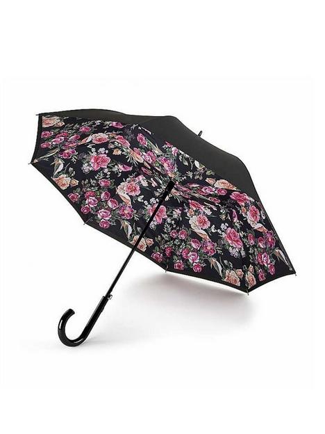 fulton-black-with-english-garden-print-underside-umbrella-black