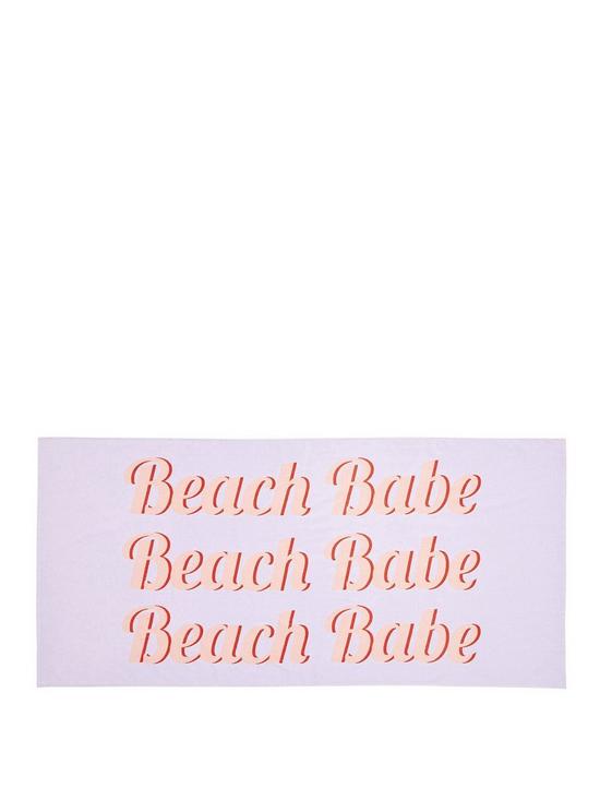 front image of sassy-b-beach-babe-beach-towel
