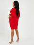  image of quiz-curve-red-scuba-crepe-34-sleeve-wrap-midi-dress