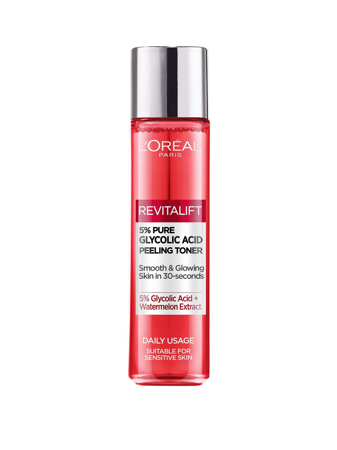 L'Oreal Paris Revitalift 5% Glycolic Acid Peeling Toner - For Smooth and Glowing Skin (180ml)
