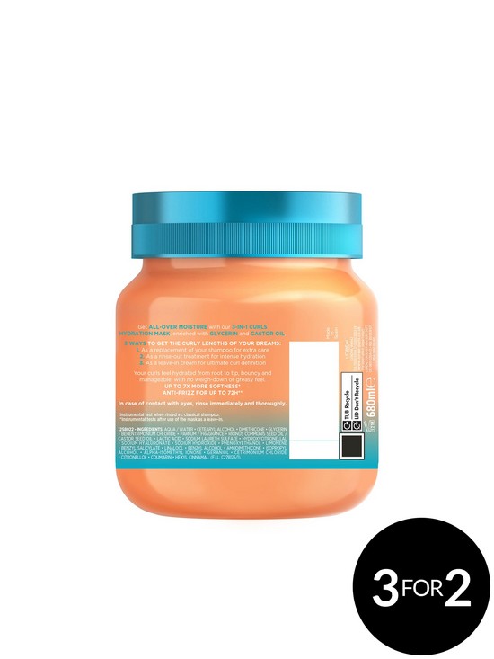 stillFront image of loreal-paris-elvive-dream-lengths-3-in-1-curls-hydration-mask-for-wavy-to-curly-hair-680ml