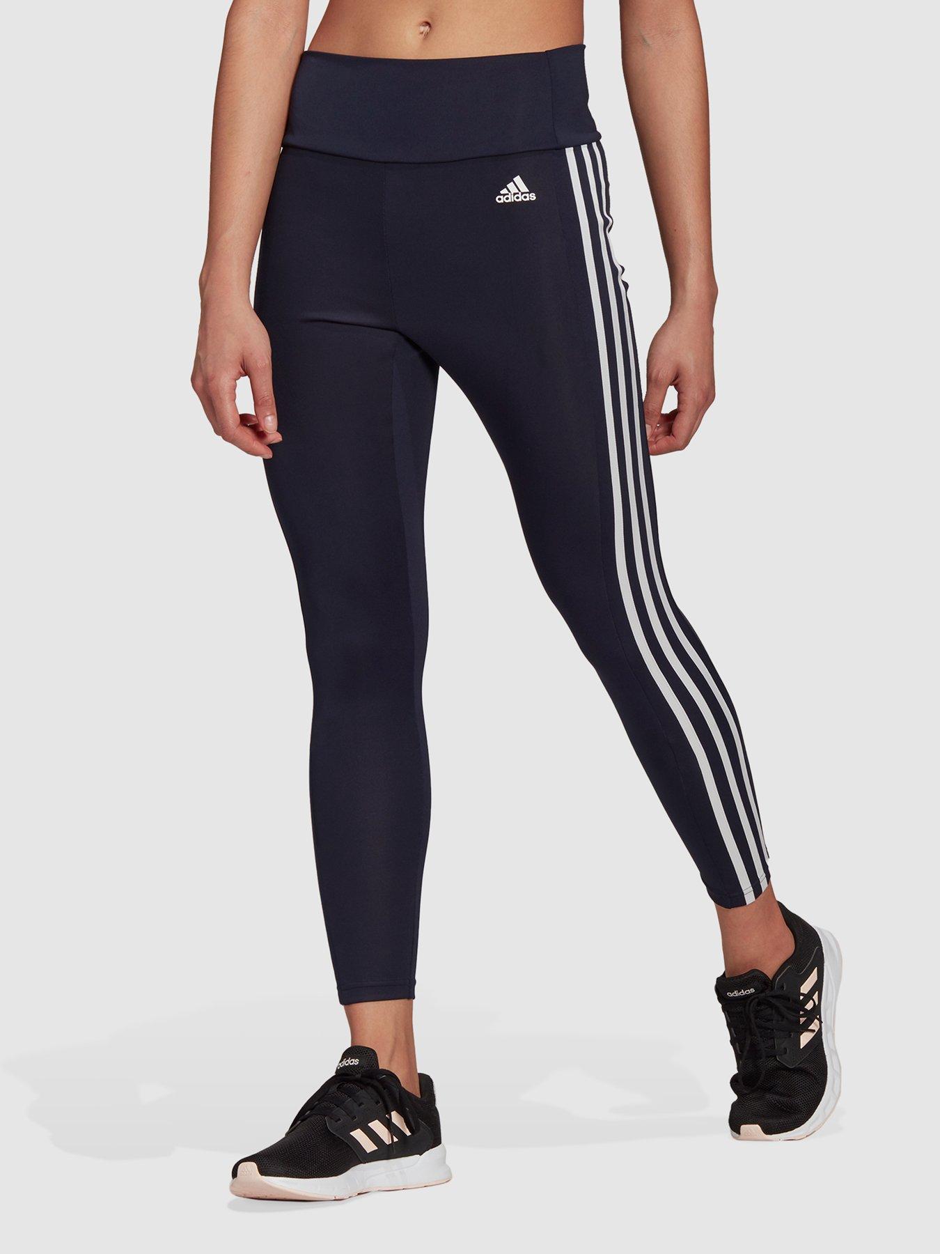 Adidas 3 stripe outlet leggings navy