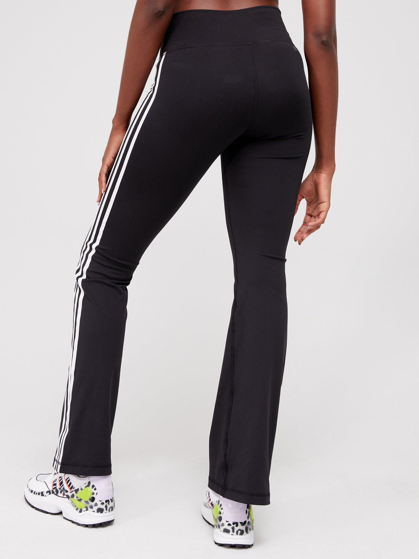 adidas Train Essentials 3-Stripes High-Waisted 3/4 Leggings - Black