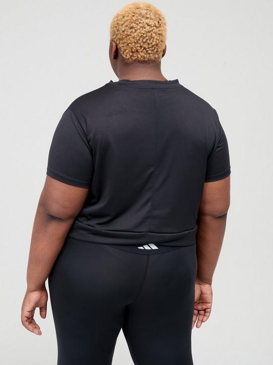 stillFront image of adidas-yoga-studio-crop-tee-plus-size-black