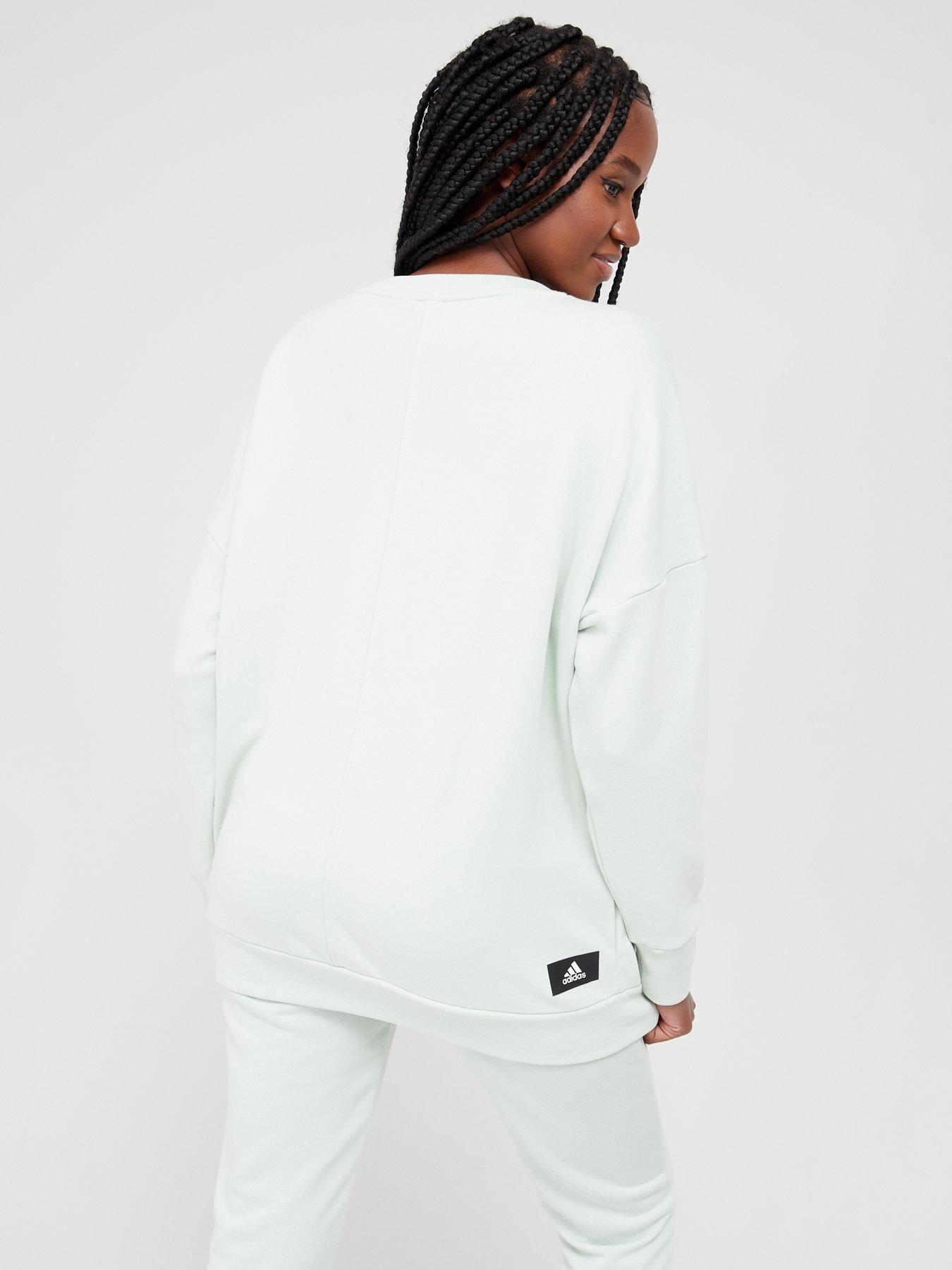  image of adidas-future-icons-badge-of-sport-crew-sweat-top-light-green