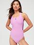  image of adidas-3-stripe-mid-swimsuit-lilac