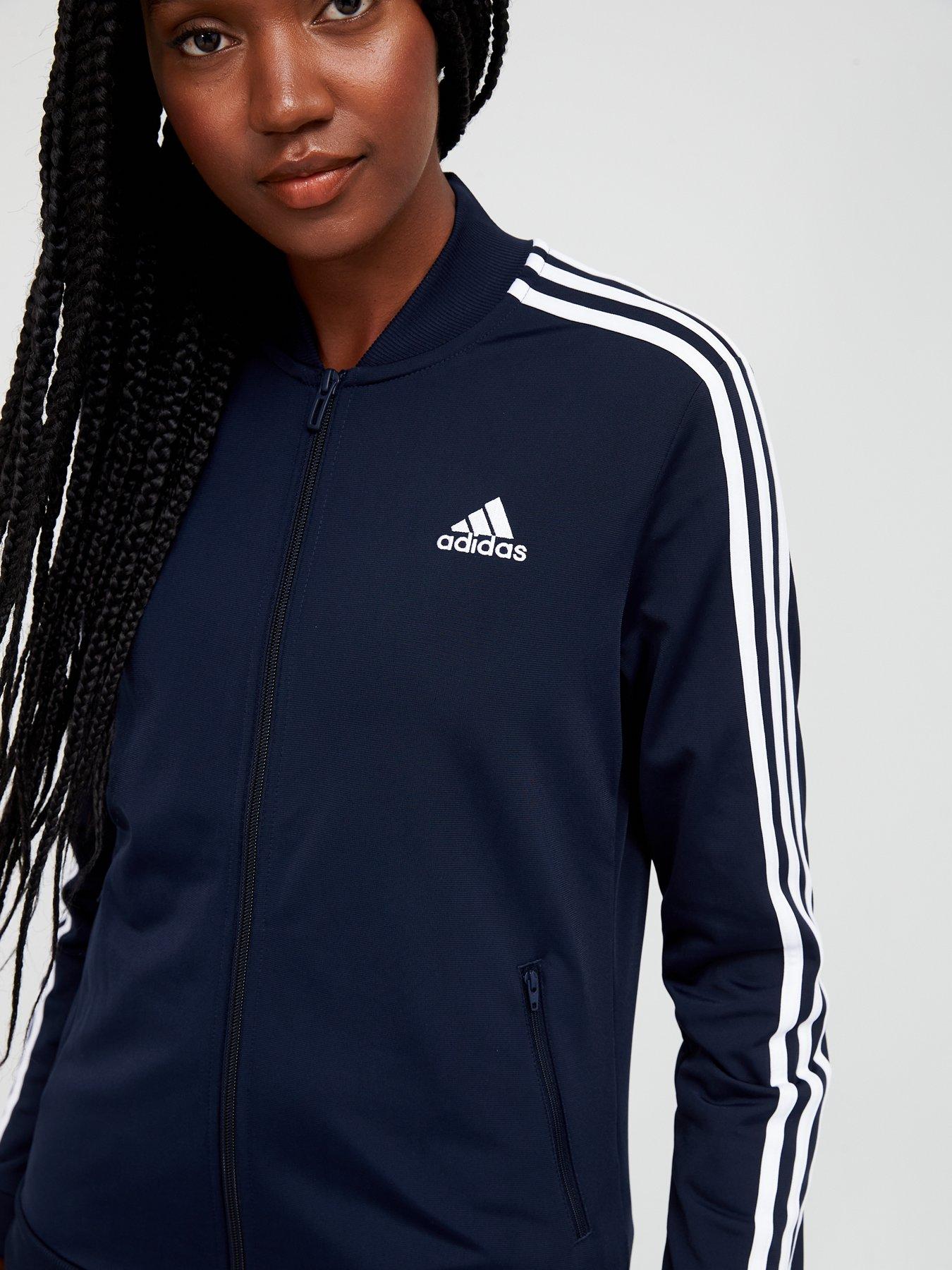 Adidas tracksuit womens navy online