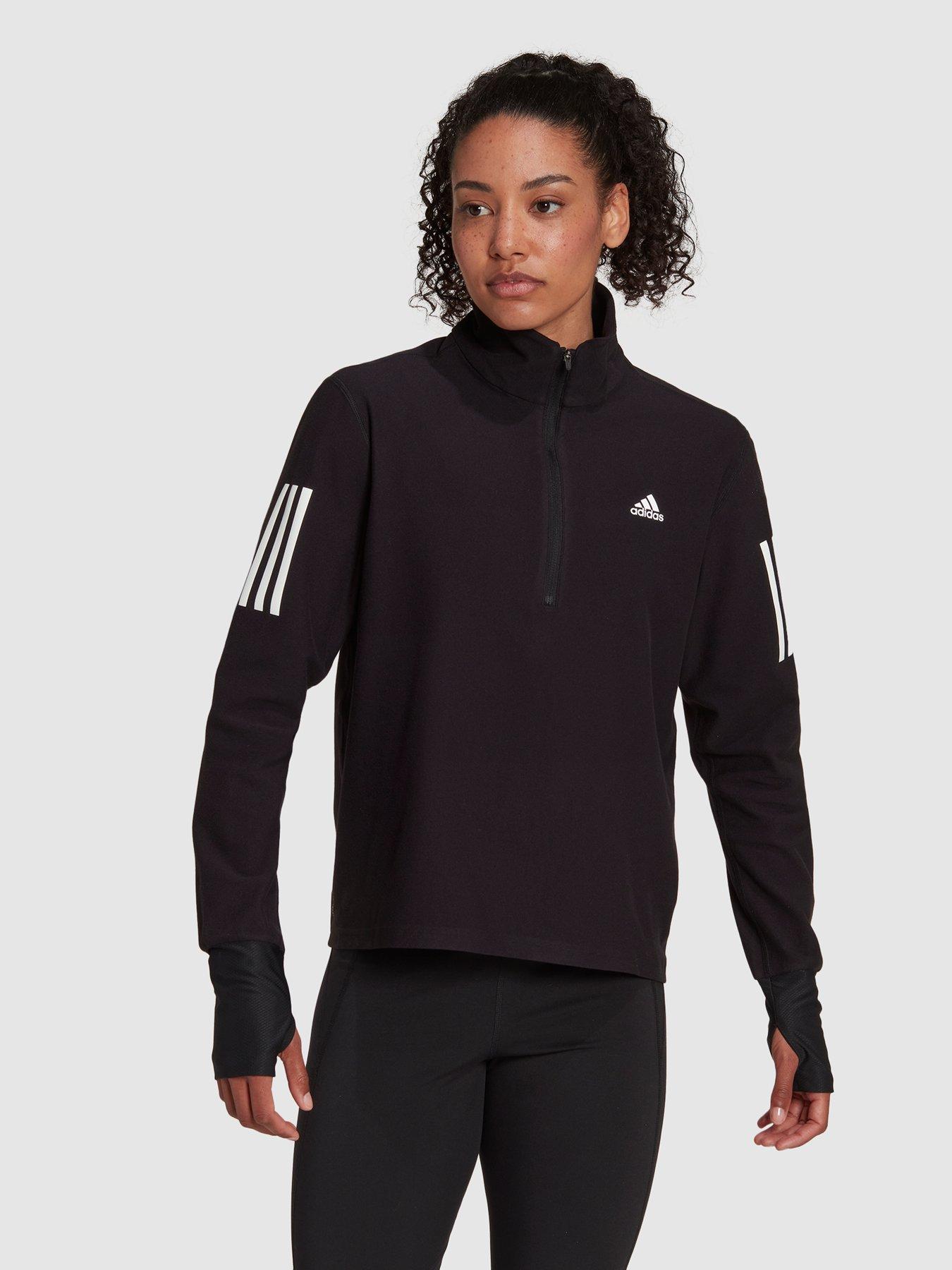 adidas Performance Own The Run Running 1 2 Zip Sweatshirt Black