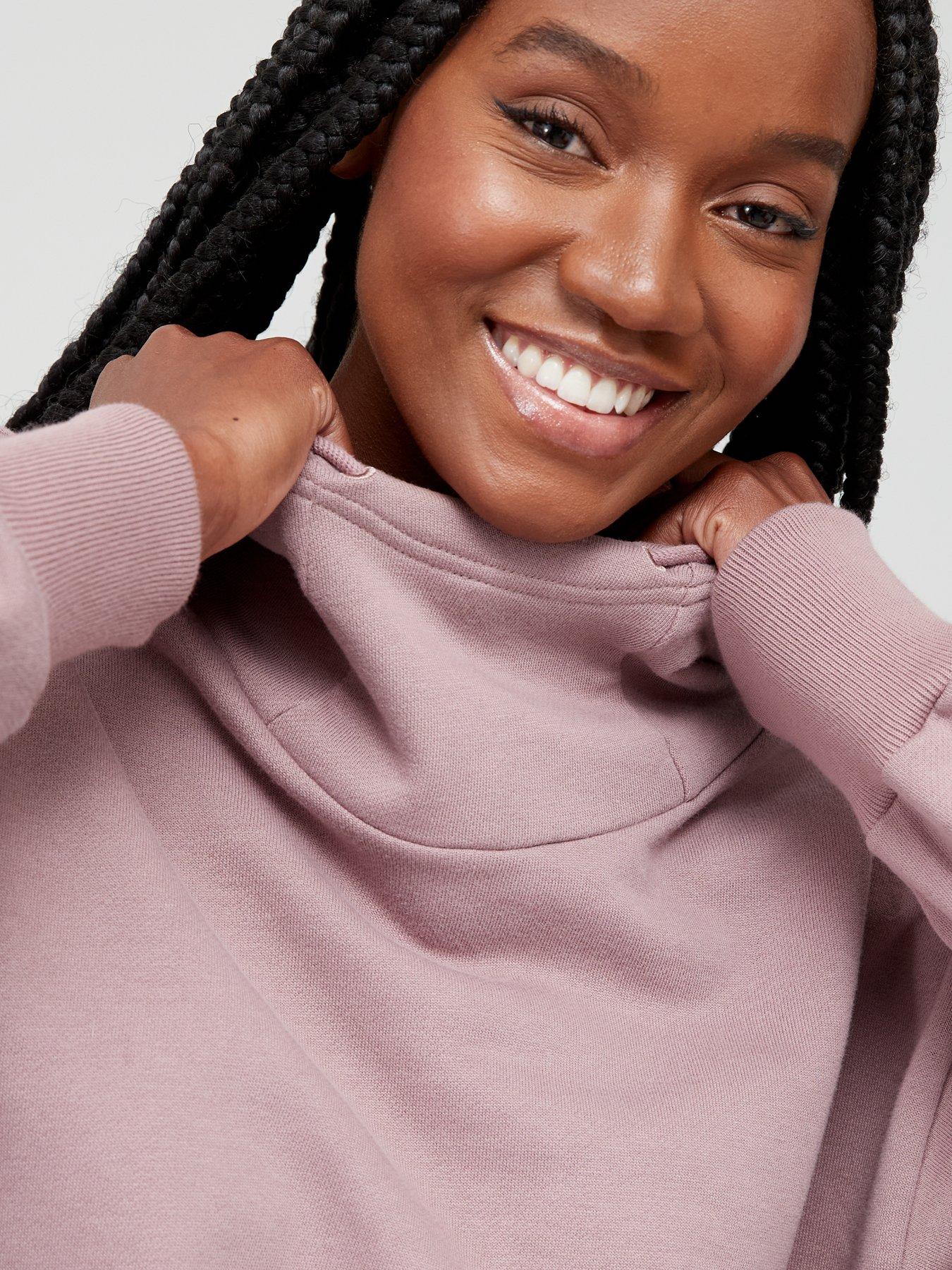  image of adidas-studio-lounge-crop-hoodie-light-red
