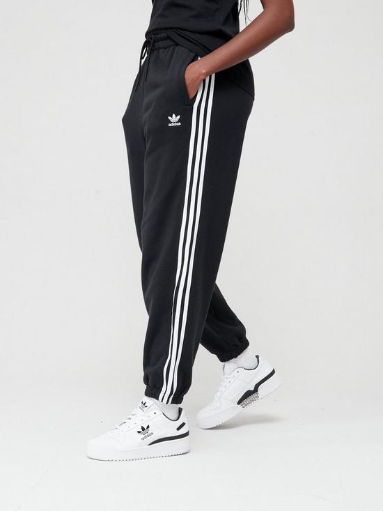 front image of adidas-originals-relaxed-track-pants-black