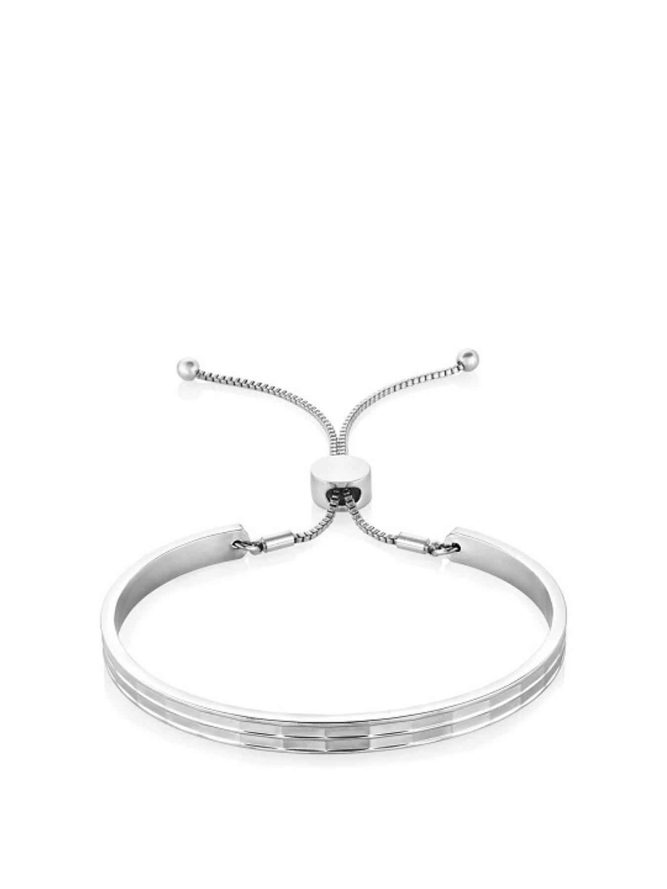 undefined Dalston Bangle - Rhodium Tone