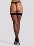  image of ann-summers-hosiery-plain-top-seamed-hold-up-black