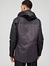  image of trespass-major-waterproof-hooded-jacket-dark-grey