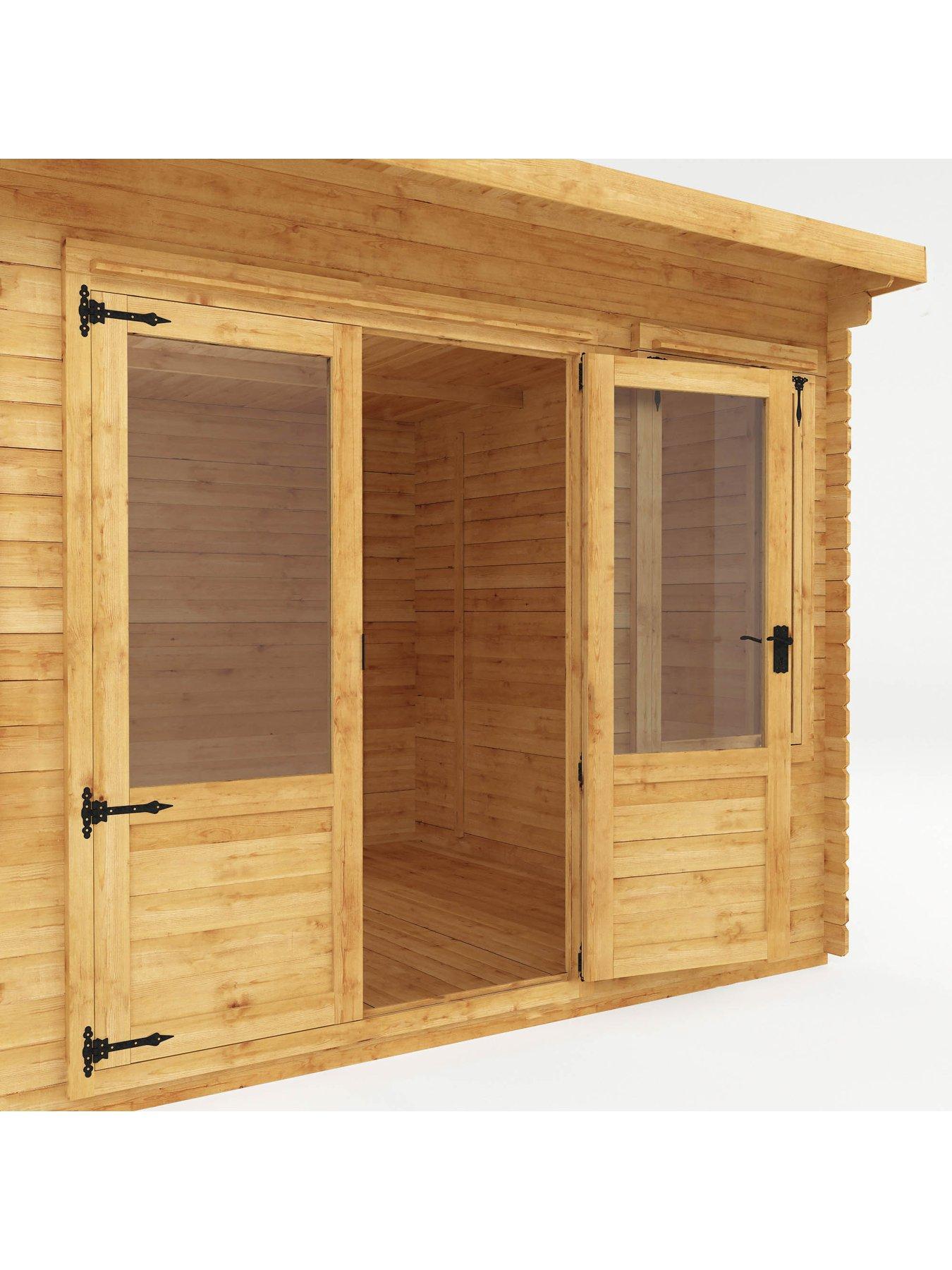Image 4 of 6 of MERCIA 4m x 3m Pent 19mm Log Cabin - PEFC Certified