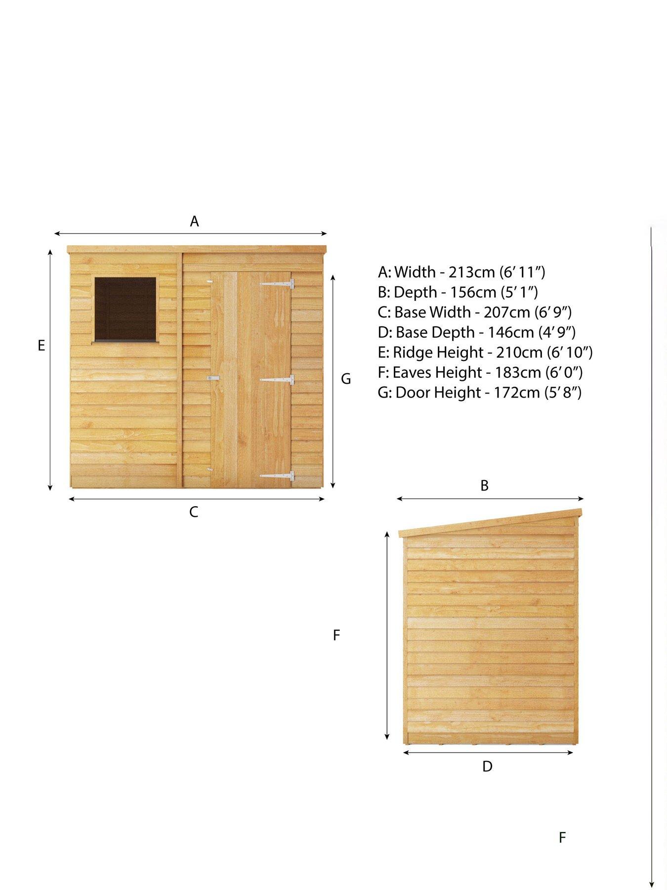 Image 4 of 6 of MERCIA 7 x 5 Overlap Pent - FSC&reg; Certified