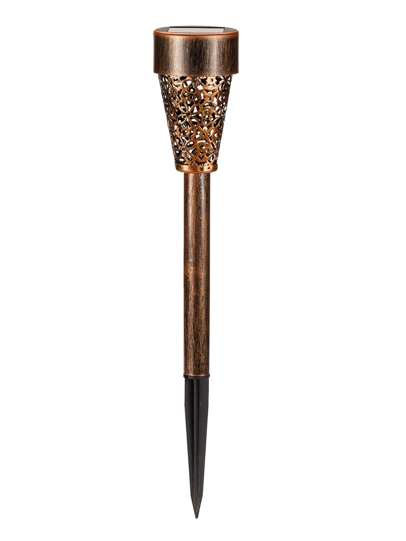 Image 3 of 3 of Smart Solar Damasque Stake Light Bronze, 4pk