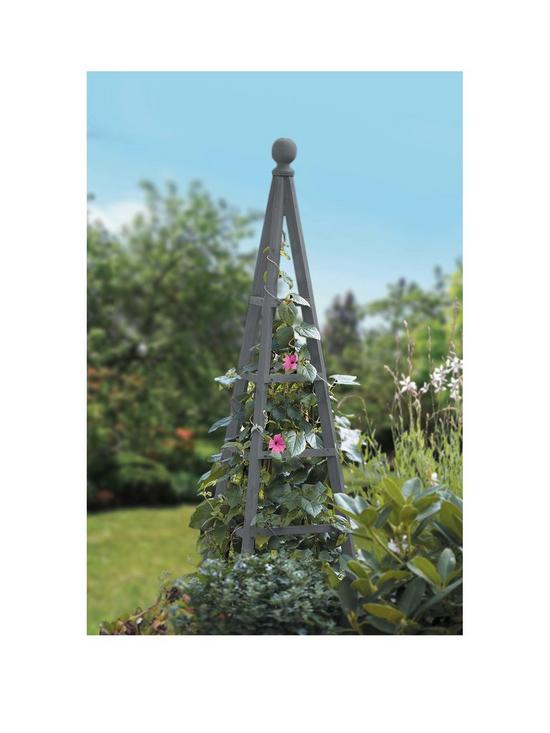front image of smart-garden-woodland-obelisk-slate-15m