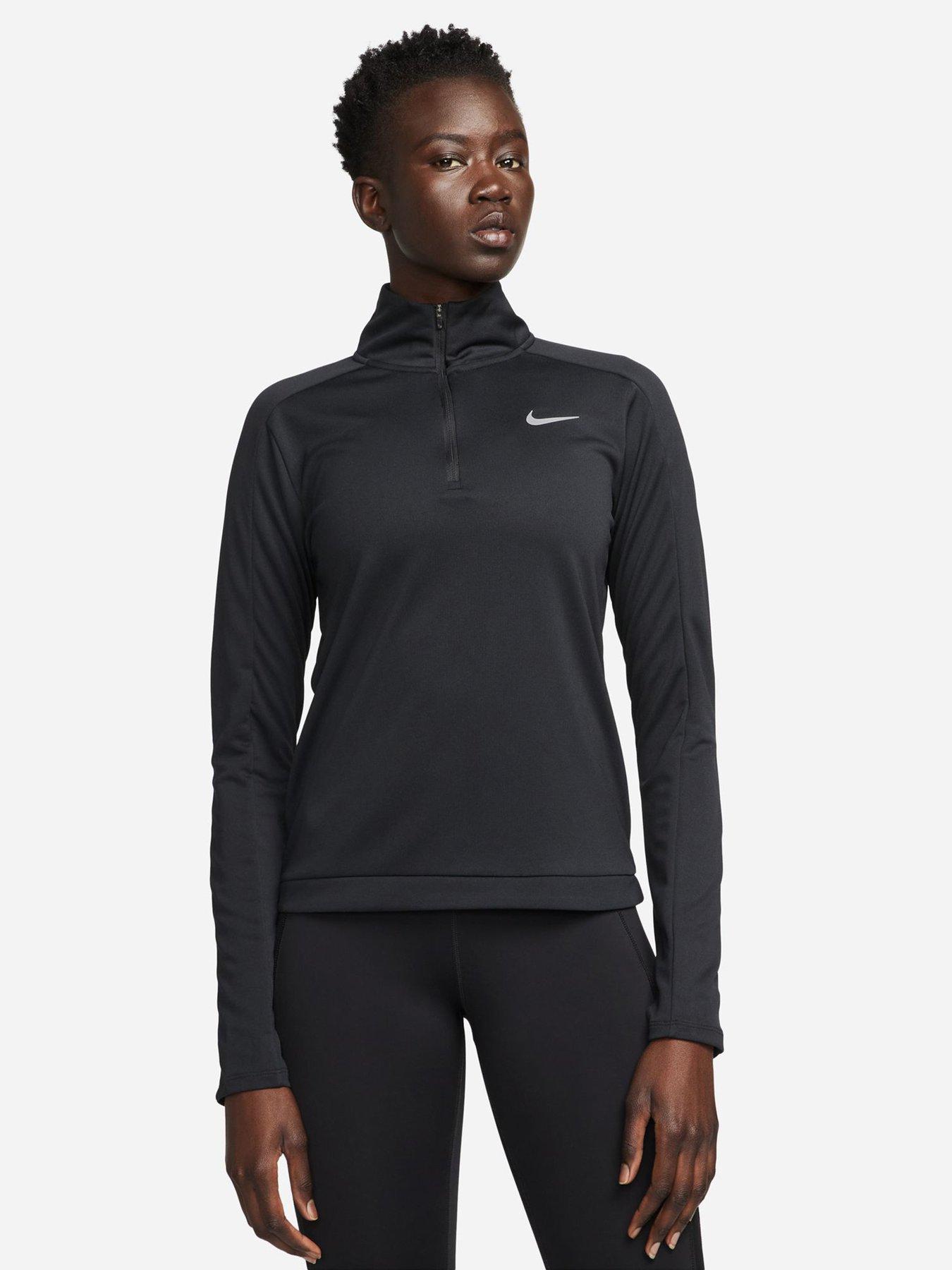 Black nike easy store run top