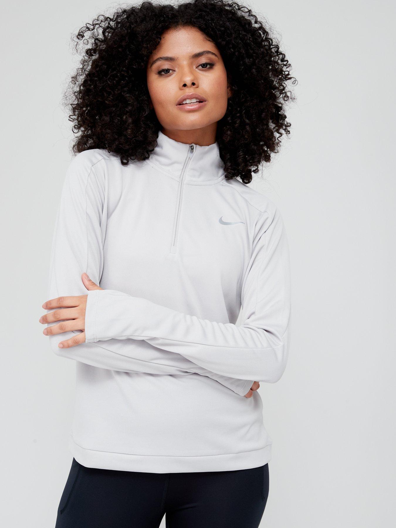 Grey nike half zip on sale women's