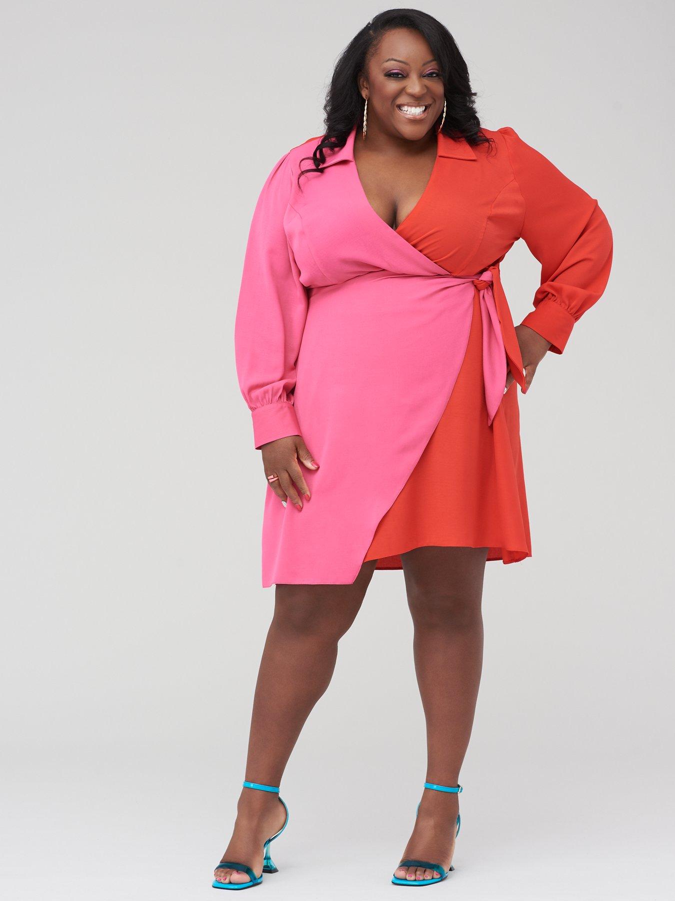 wrap plus size women's dresses