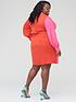  image of judi-love-colour-block-wrap-dress-ndash-redpink